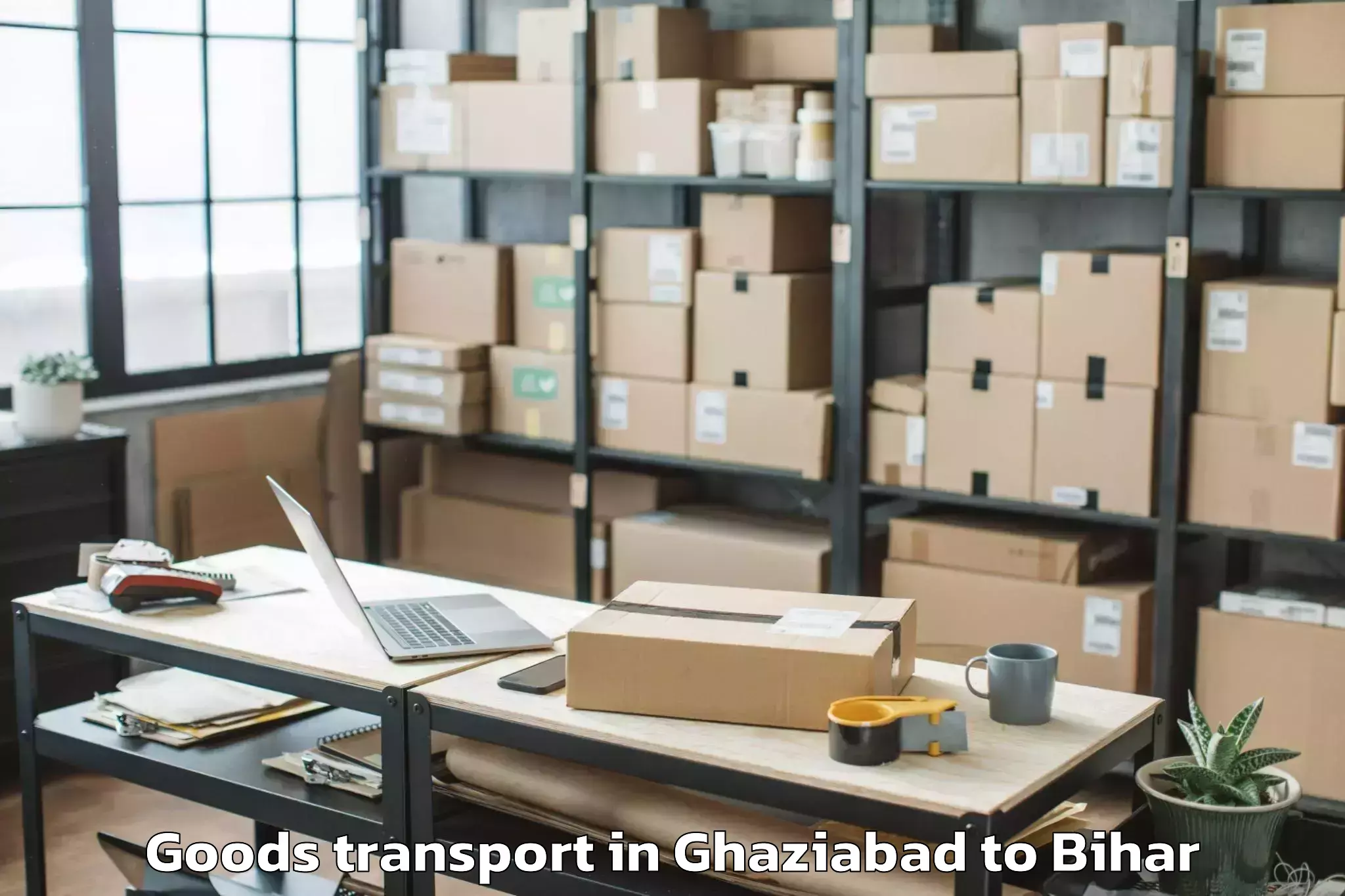 Book Ghaziabad to Basopatti Goods Transport